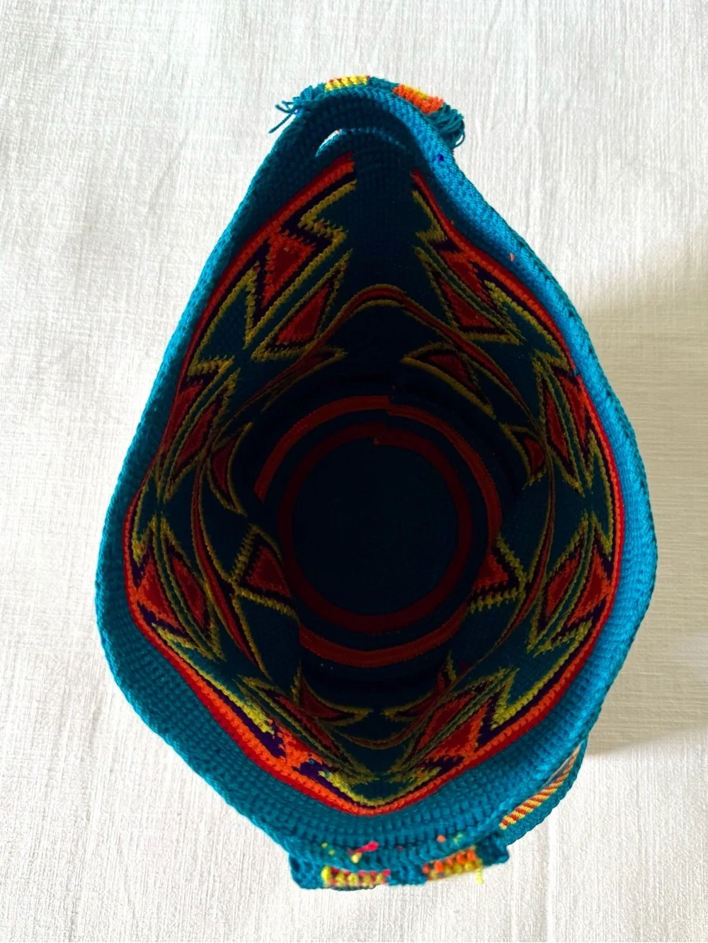 Crochet Tapestry Woven Crossbody Bucket Bag